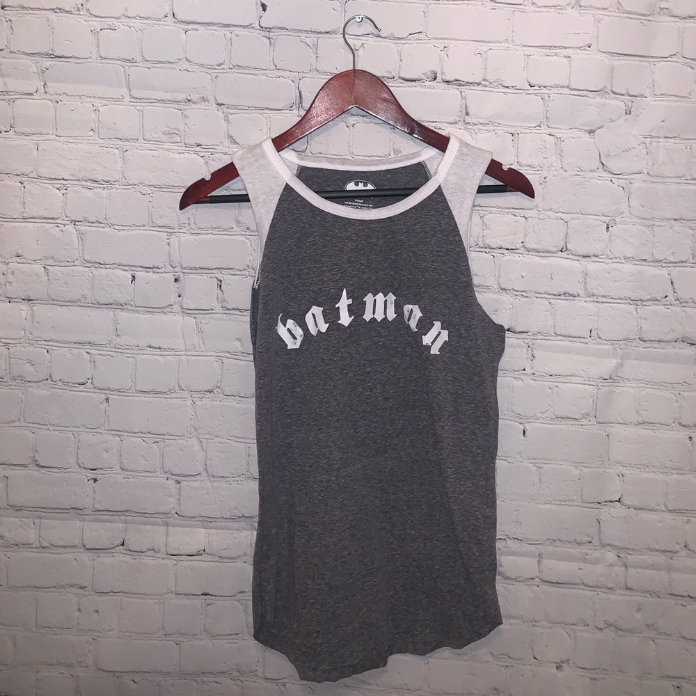 DC Comics Batman Gray & White tank top size S - Picture 2 of 8